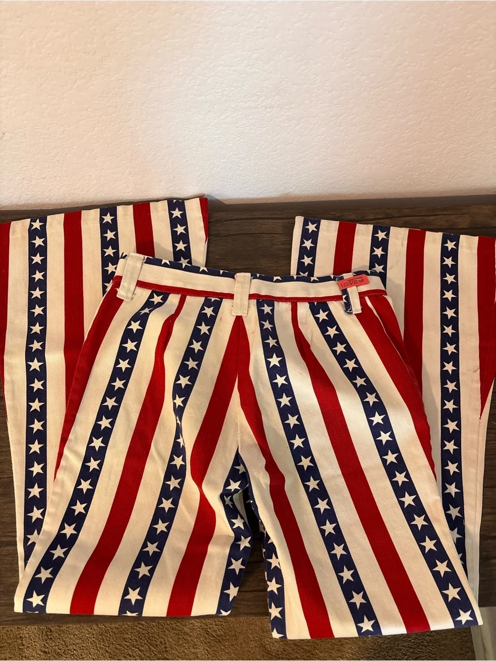 Vintage custom Stars and Stripes pants size waist 27 - Picture 6 of 7